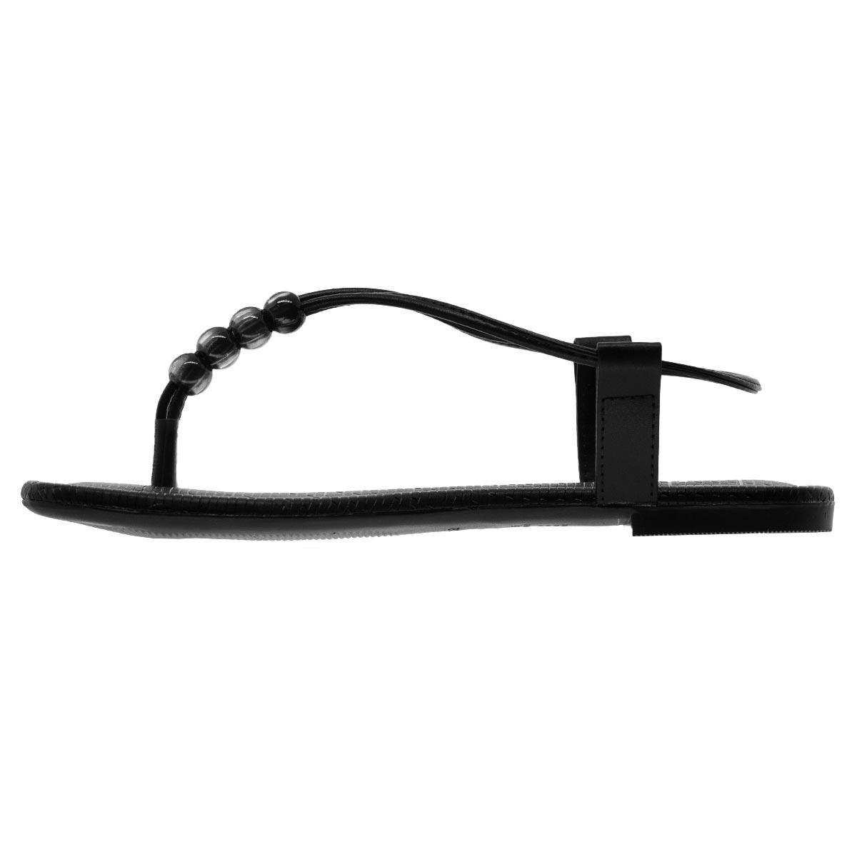 Sandália Rasteira Feminina Moleca Preta 5429.429 Preto 2