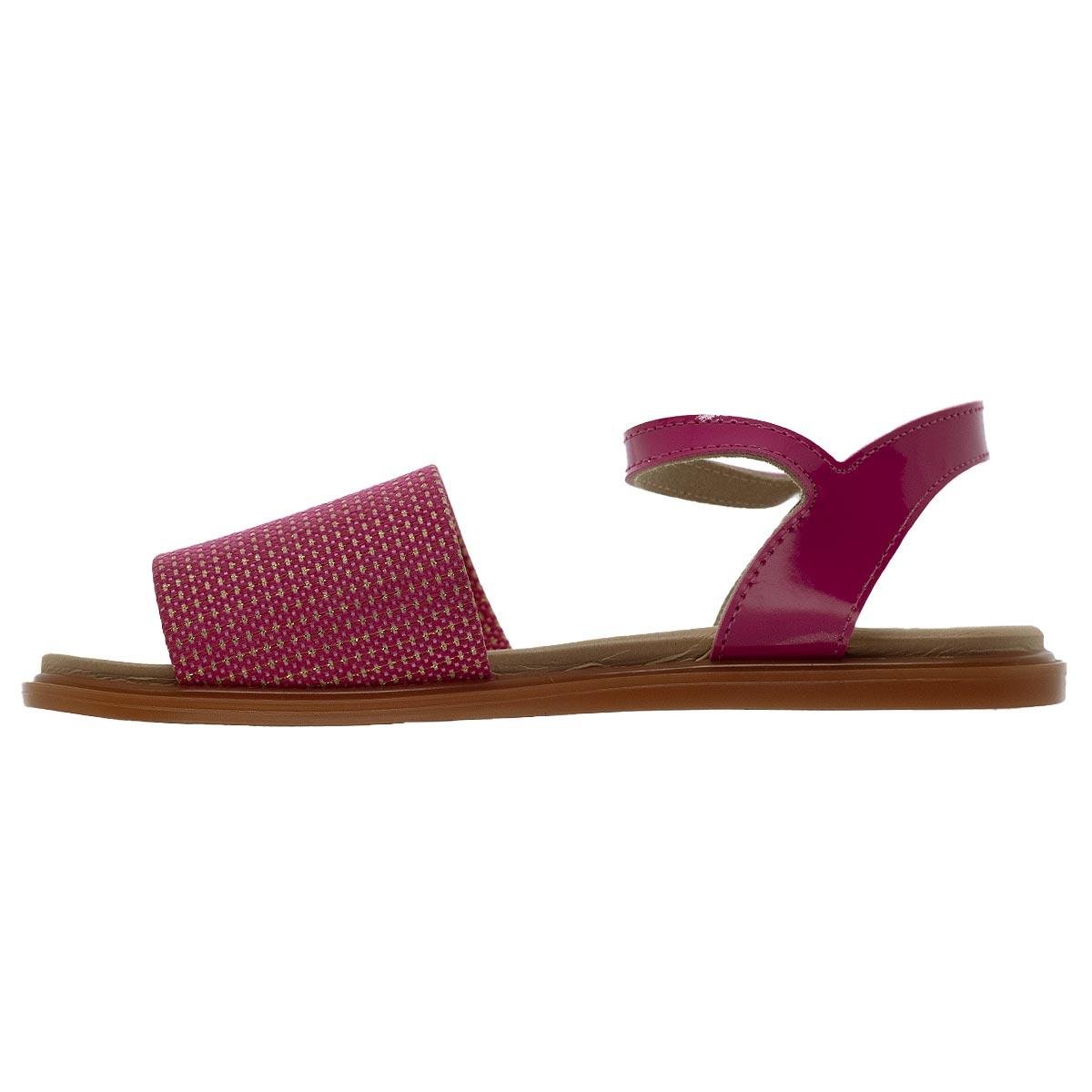 Sandália Rasteira Feminino Moleca 5450.100 Rosa Rosa 2