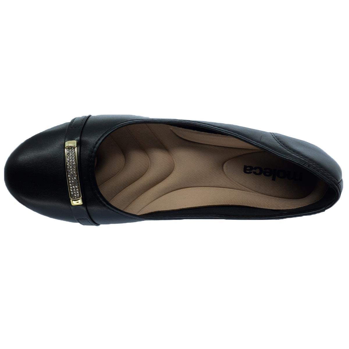 Sapato Anabela Feminino Moleca 5156.888 Preto Preto 3