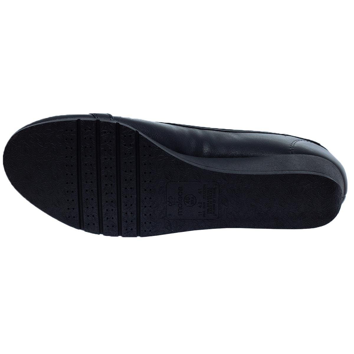 Sapato Anabela Feminino Moleca 5156.888 Preto Preto 4