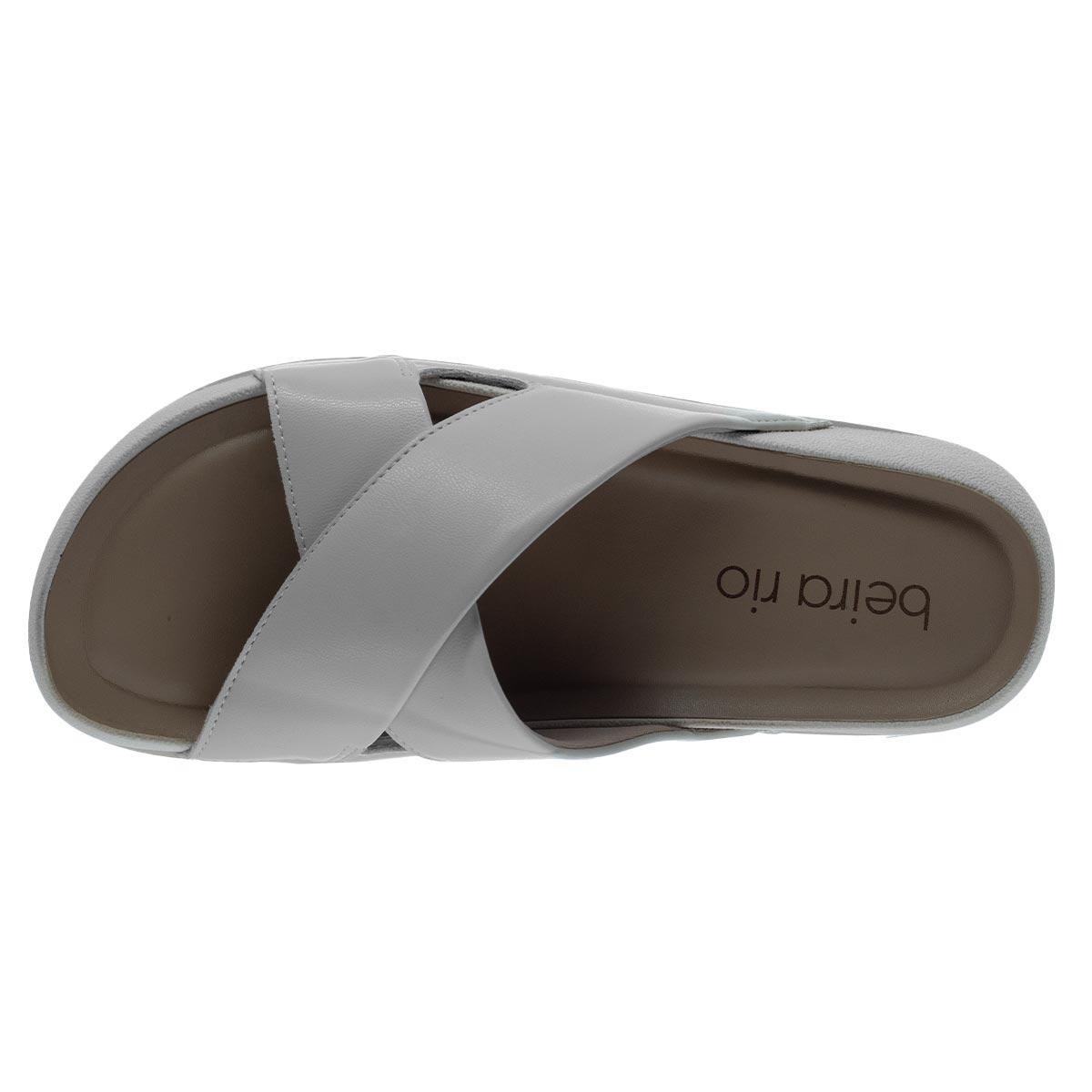 Tamanco Anabela Feminino Beira Rio 8542.101 Offwhite Cinza 3