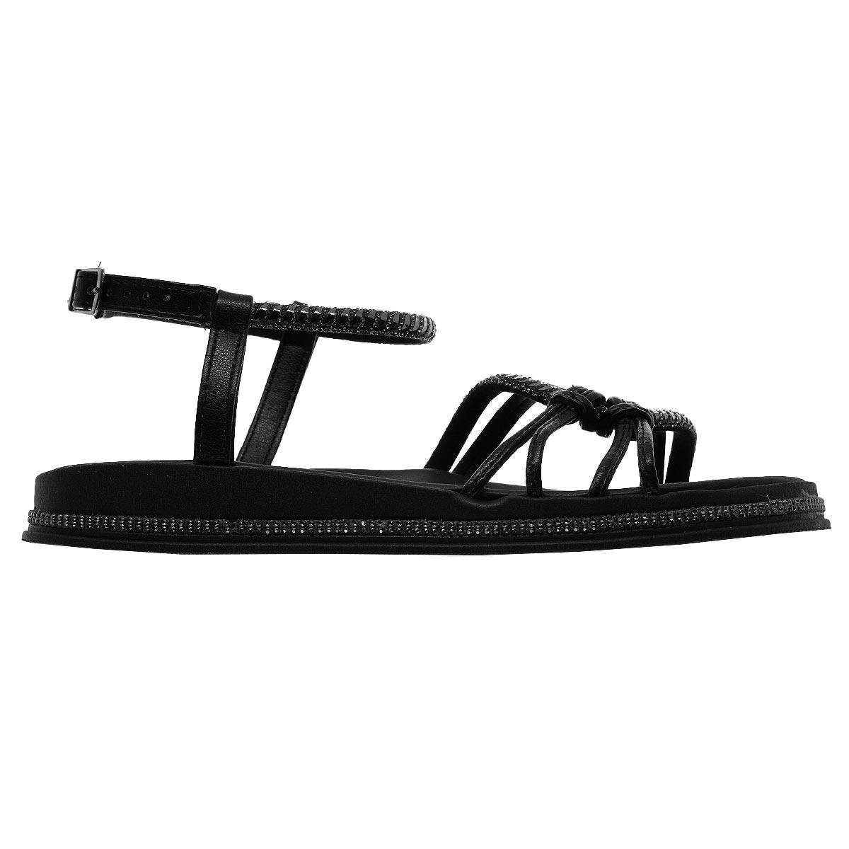 Sandália Papete Feminino Moleca 5509.203 Preto Preto 1