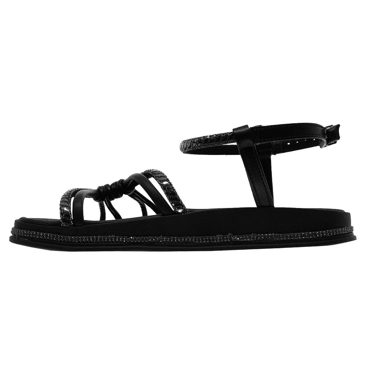 Sandália Papete Feminino Moleca 5509.203 Preto Preto 2