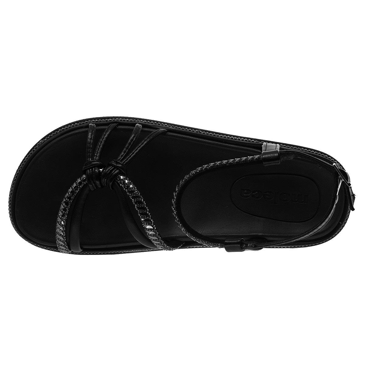 Sandália Papete Feminino Moleca 5509.203 Preto Preto 3
