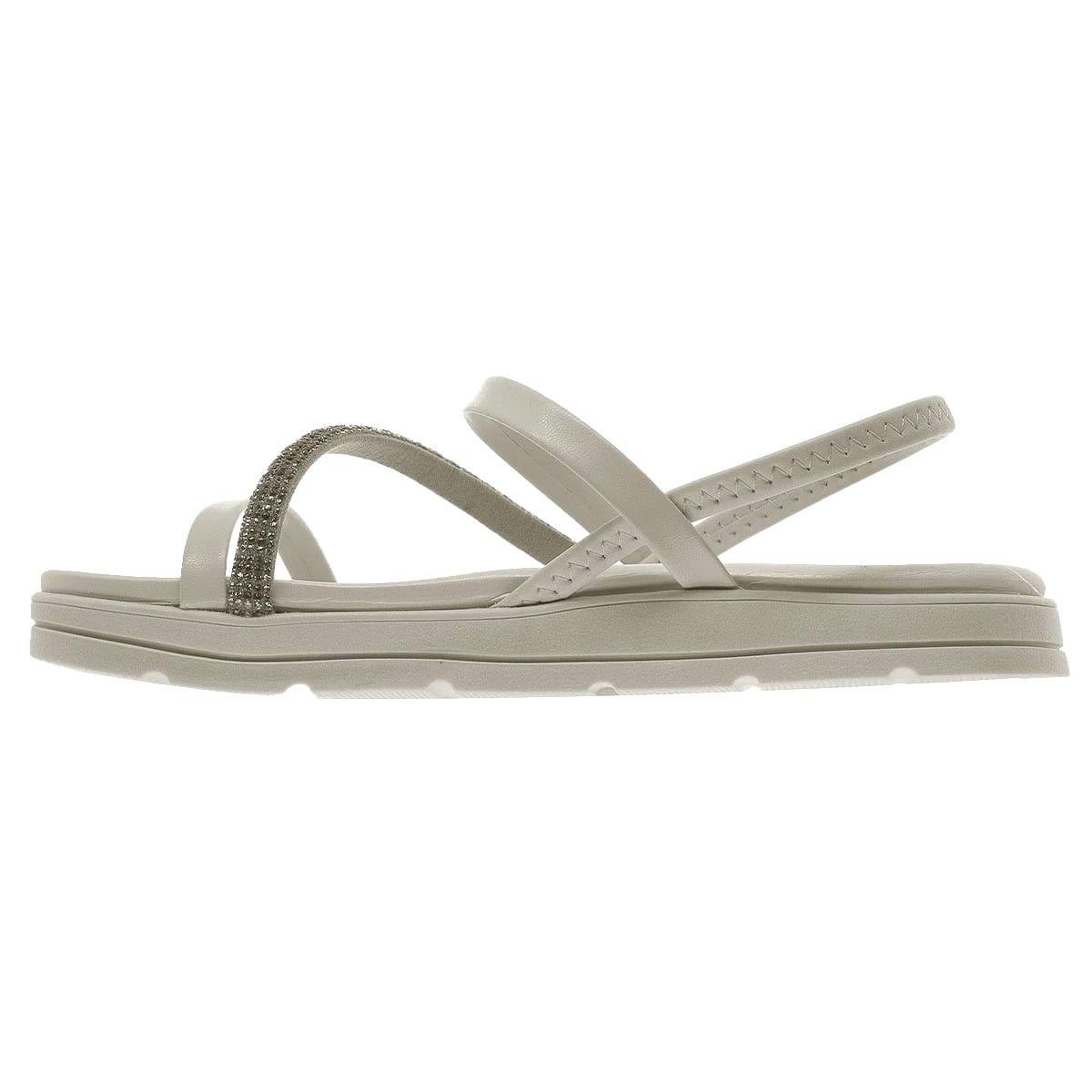 Sandália Papete Feminina Moleca 5490.104 Offwhite Off White 2