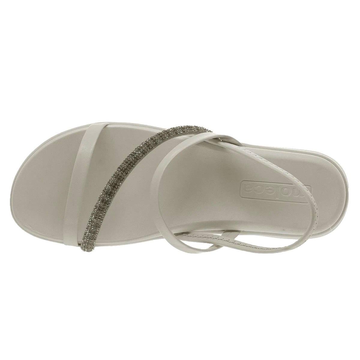 Sandália Papete Feminina Moleca 5490.104 Offwhite Off White 3