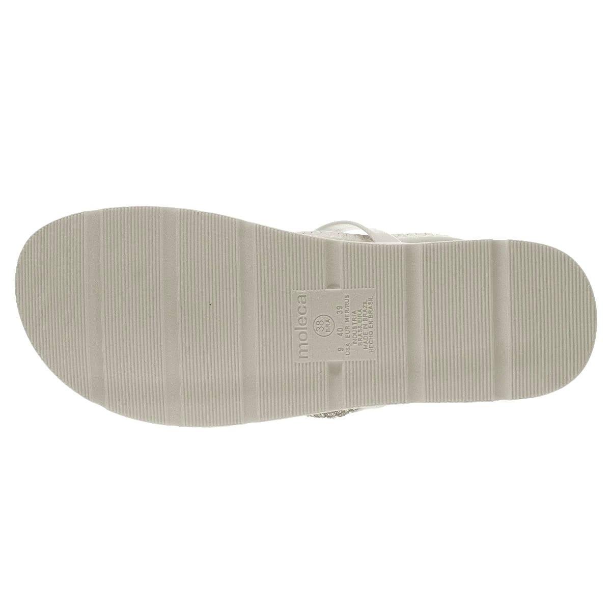 Sandália Papete Feminina Moleca 5490.104 Offwhite Off White 4