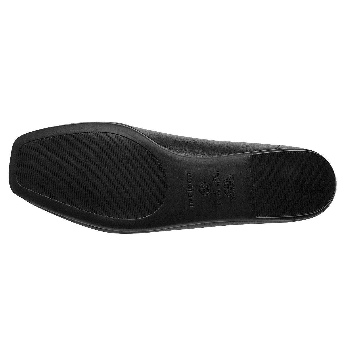 Sapato Mocassim Feminina Moleca 5737.208 Preto Preto 4