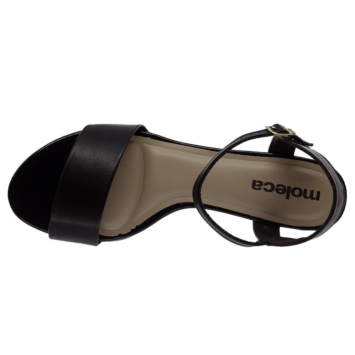 Sandália Feminino Moleca 5259.805 Preto Preto 3