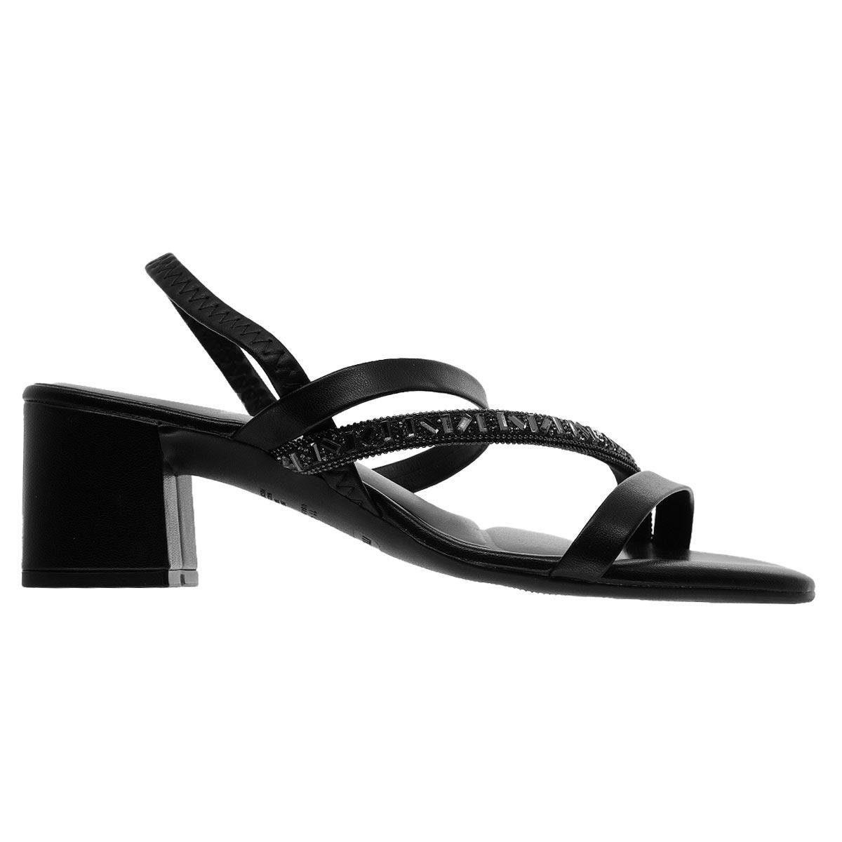 Sandália Salto Médio Feminino Moleca 5496.102 Preto
