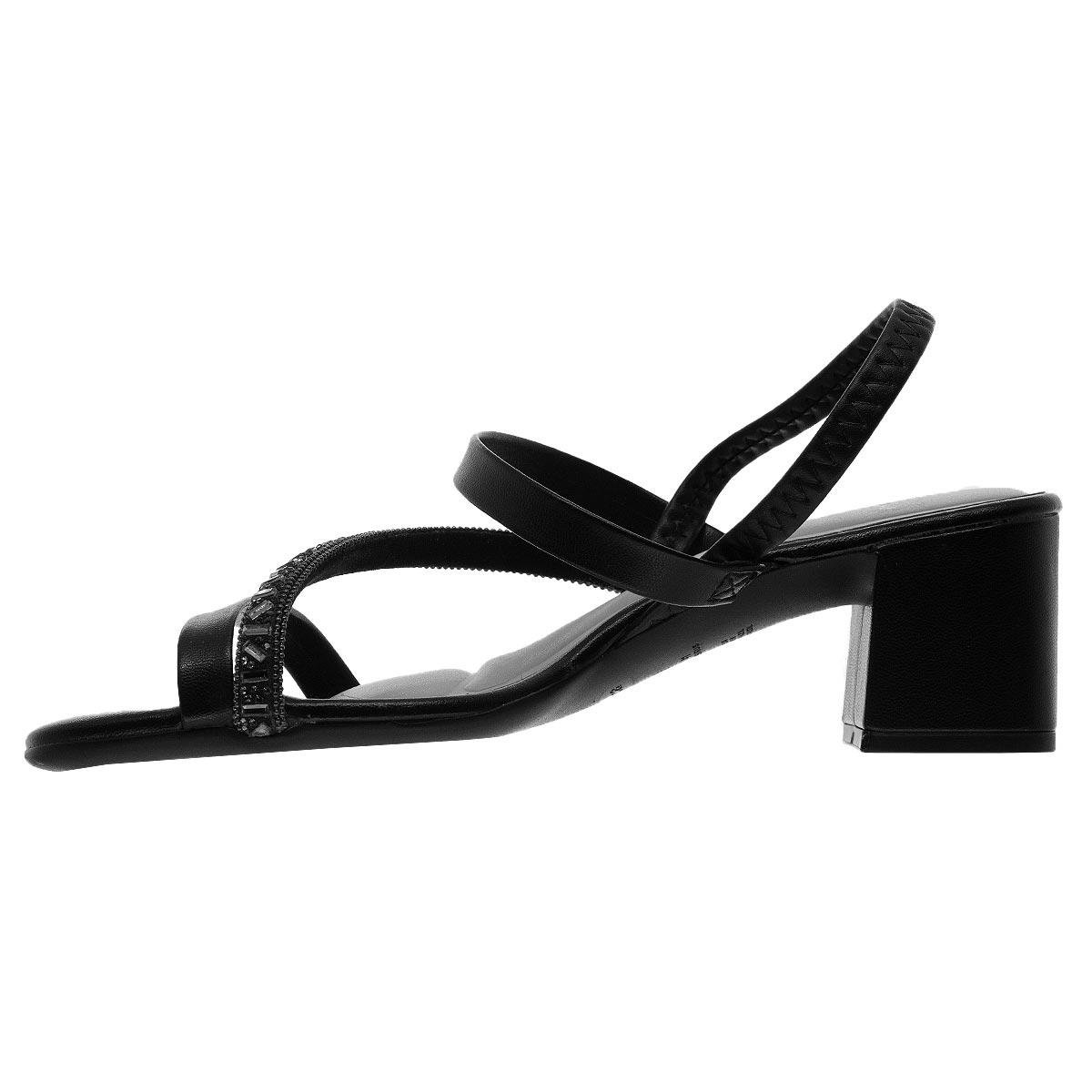 Sandália Salto Médio Feminino Moleca 5496.102 Preto Preto 2