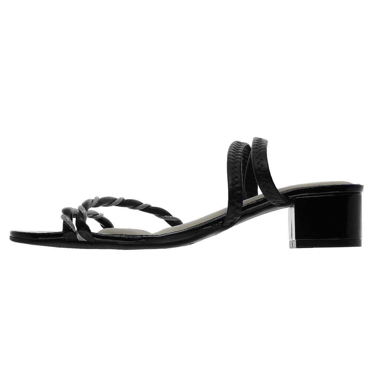 Sandália Salto Baixo Feminino Moleca 5259.865 Preto Preto 2