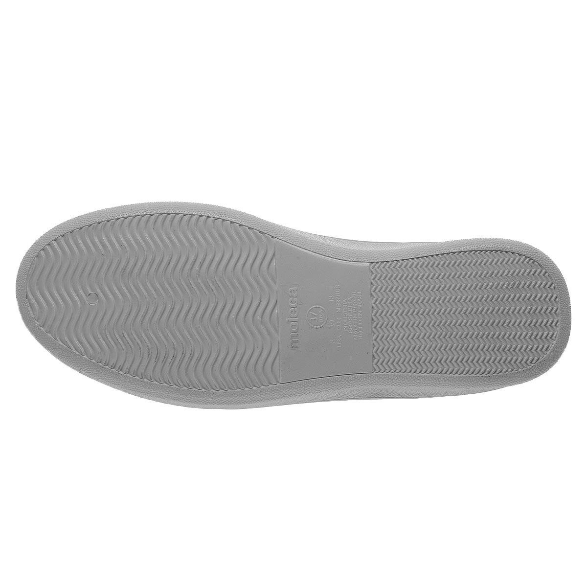 Tênis Casual Feminino Moleca 5797.102 Branco Branco/Bege 4