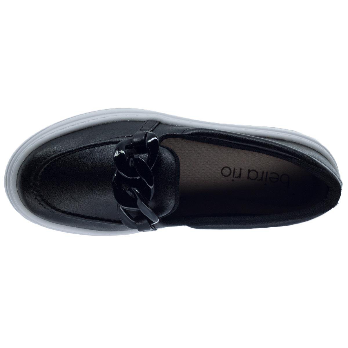 Tênis Casual Slip On Feminino Beira Rio 4305.101 Preto Preto 3
