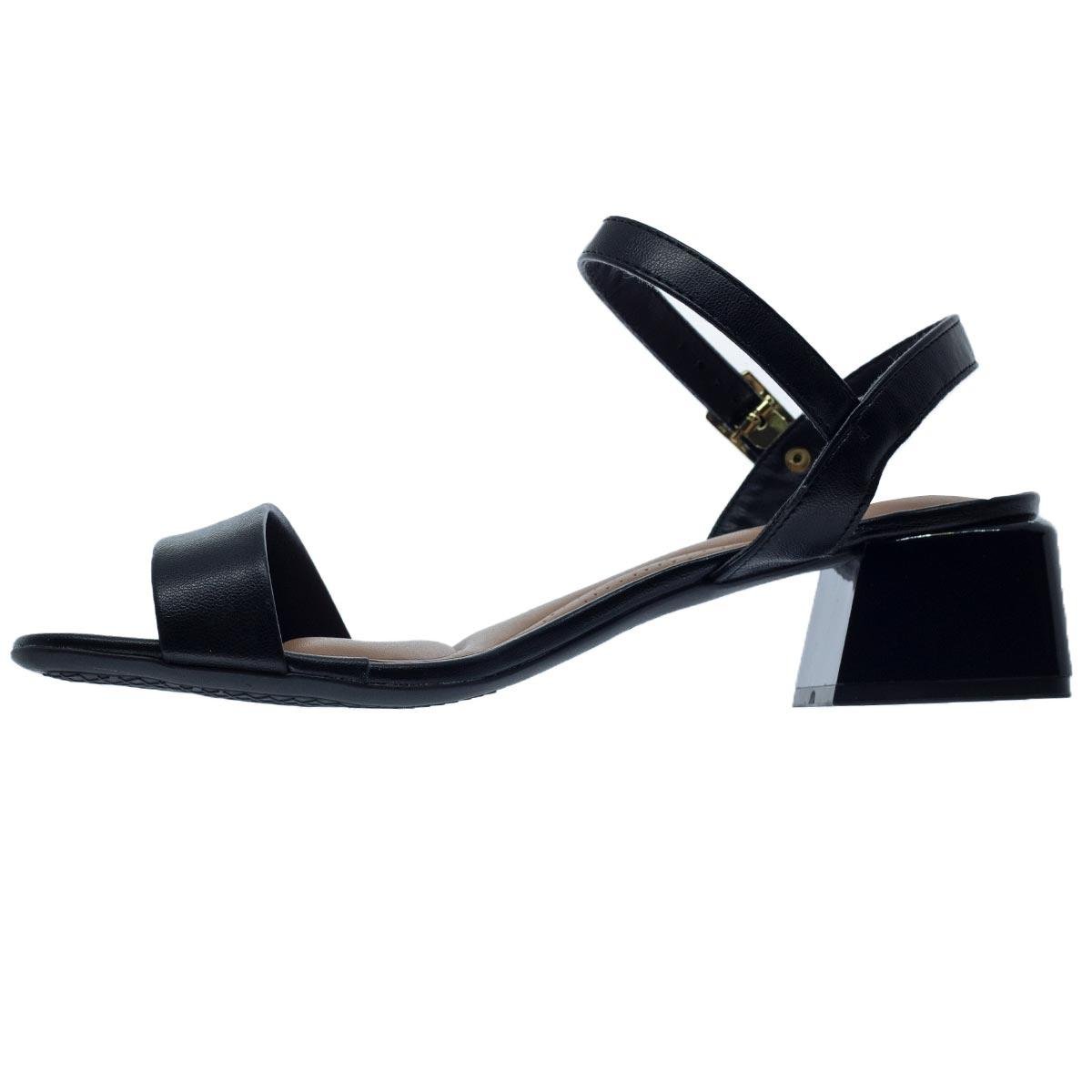 Sandália Salto Baixo Feminino Beira Rio 8423.203 Preto Preto 2