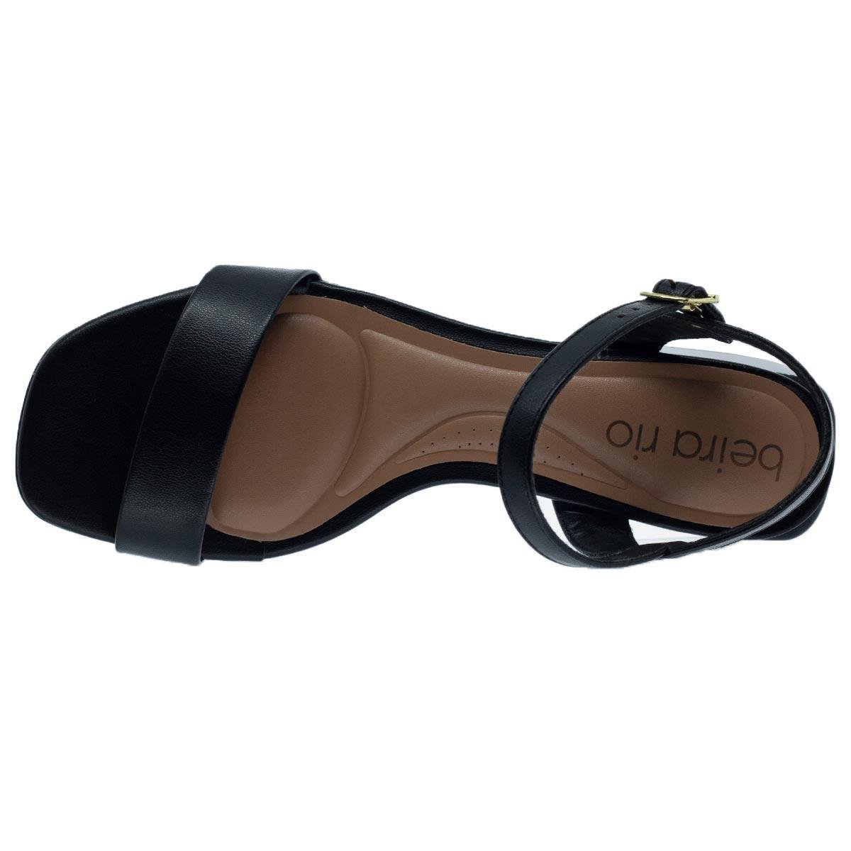 Sandália Salto Baixo Feminino Beira Rio 8423.203 Preto Preto 3