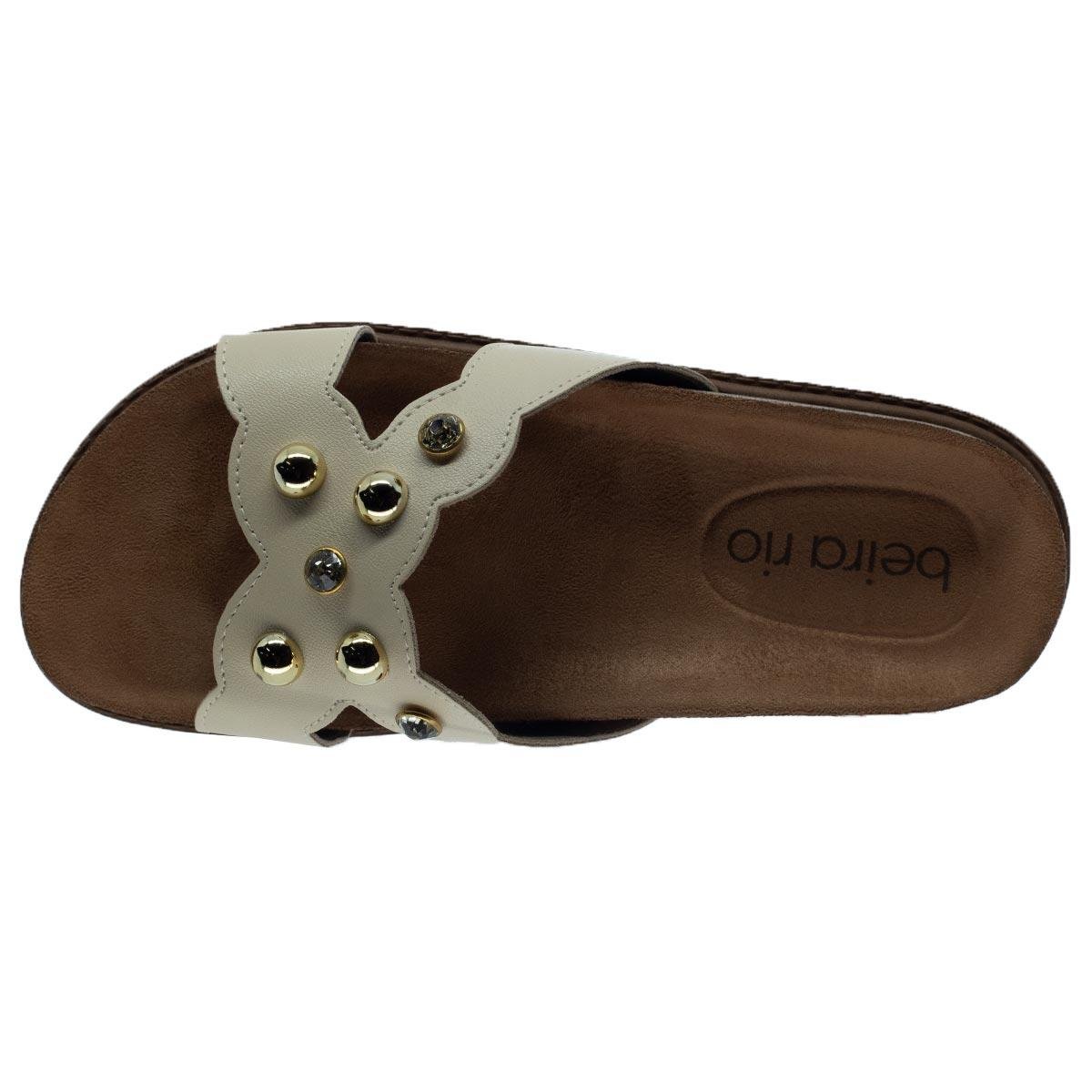 Tamanco Papete Feminino Beira Rio 8523.110 Creme Creme 3