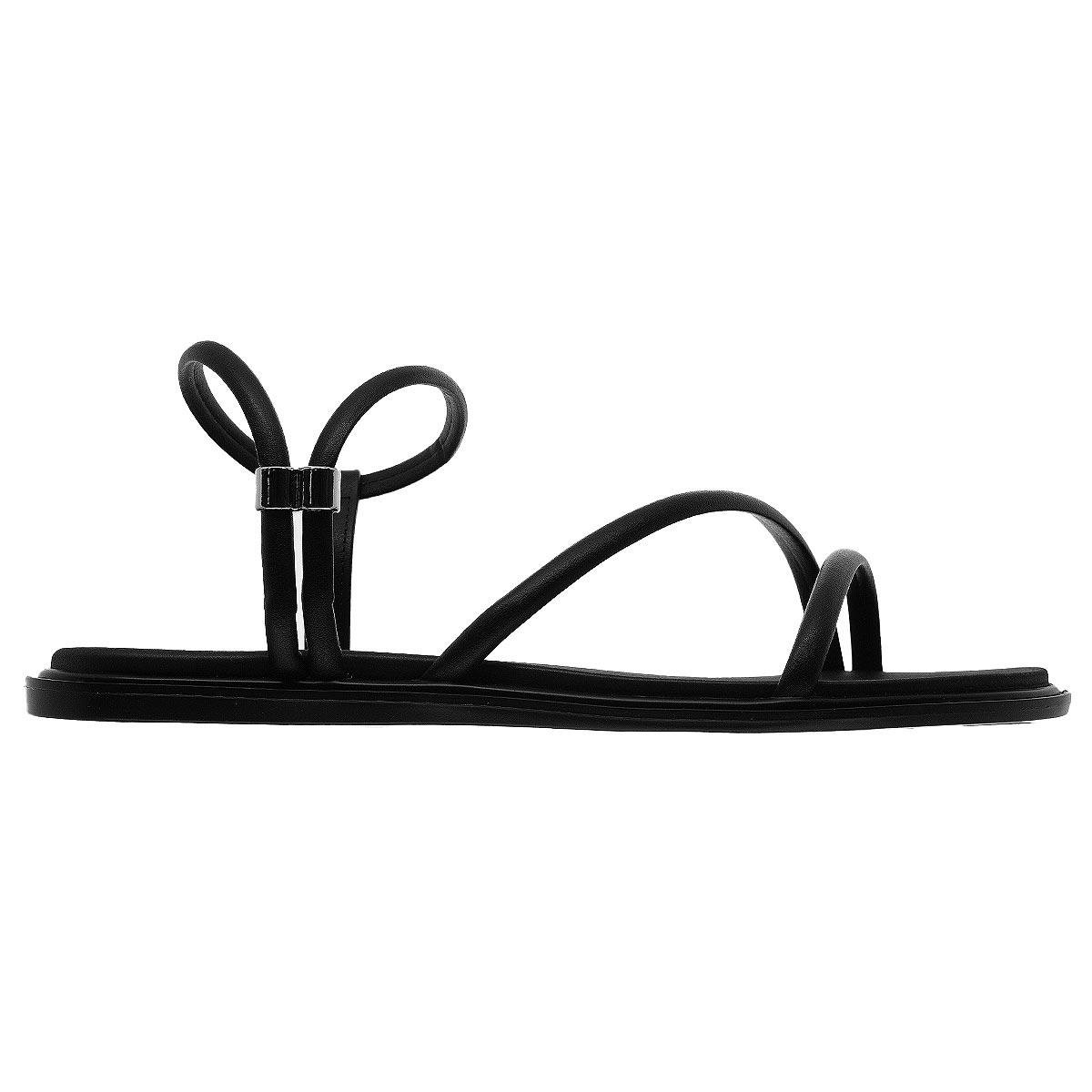 Sandália Rasteira Feminina Moleca 5450.235 Preto
