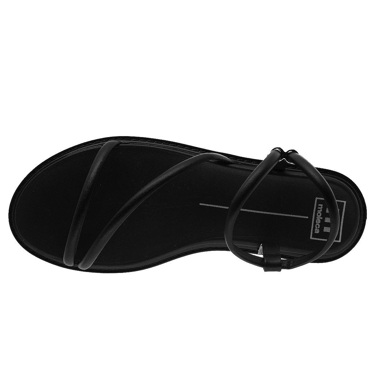 Sandália Rasteira Feminina Moleca 5450.235 Preto Preto 3