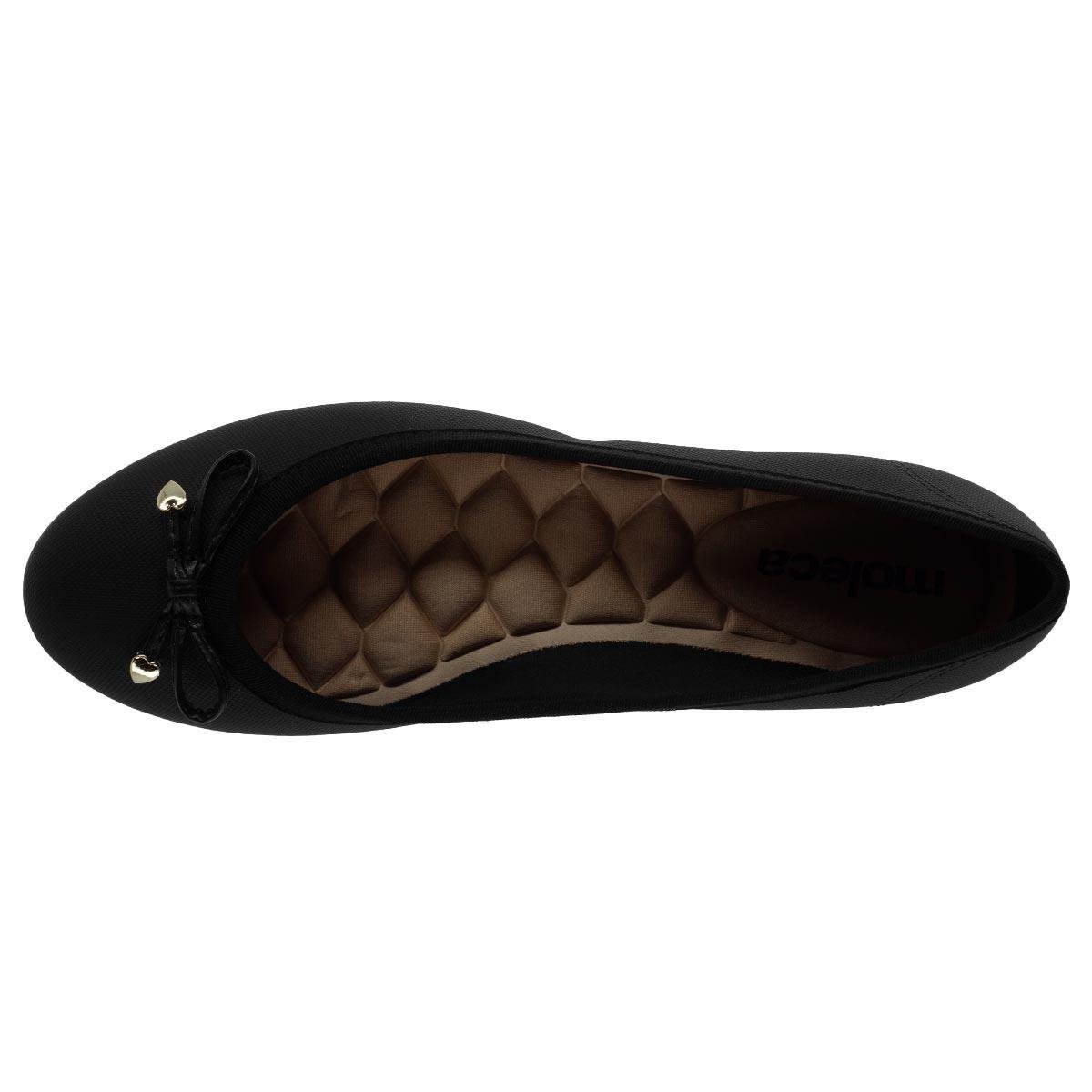 Sapatilha Feminina Moleca 5027.1423 Preto Preto 3