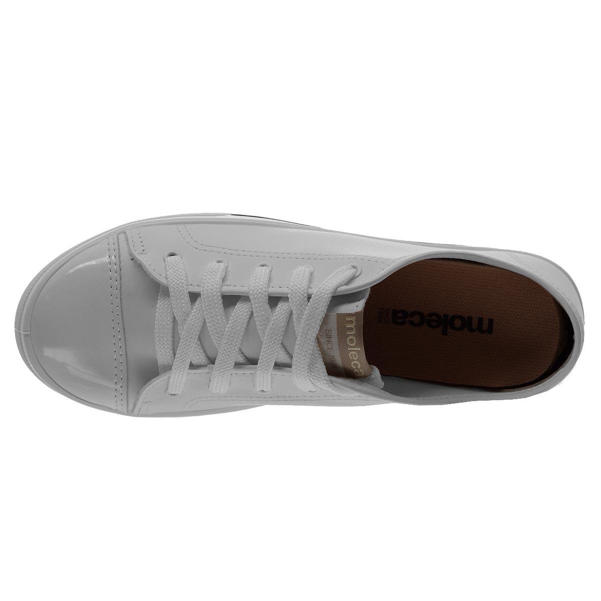 Tênis Casual Feminina Moleca 5667.341 Branco Branco 3
