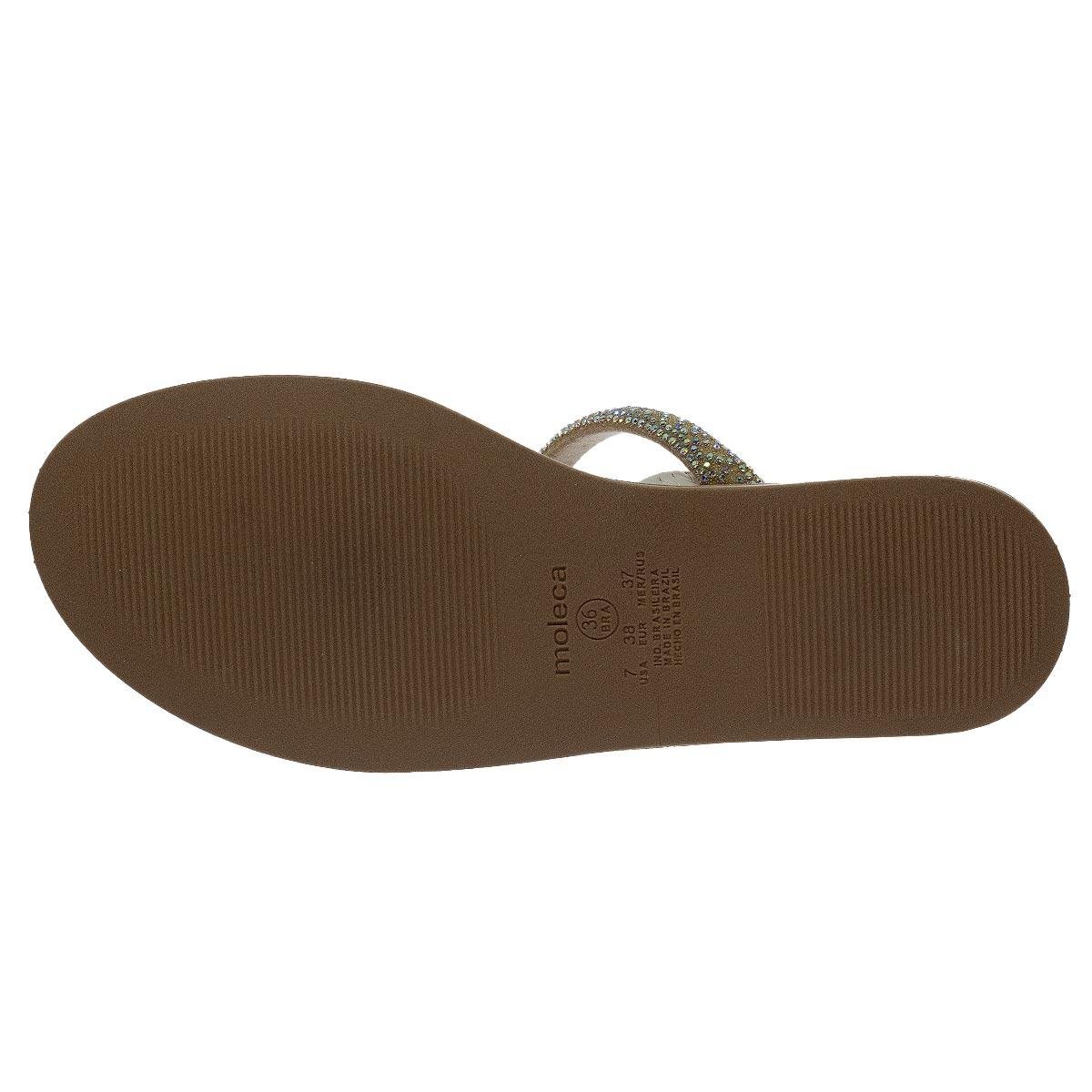 Sandália Rasteira Feminina Moleca 5443.231 Offwhite Off White 4