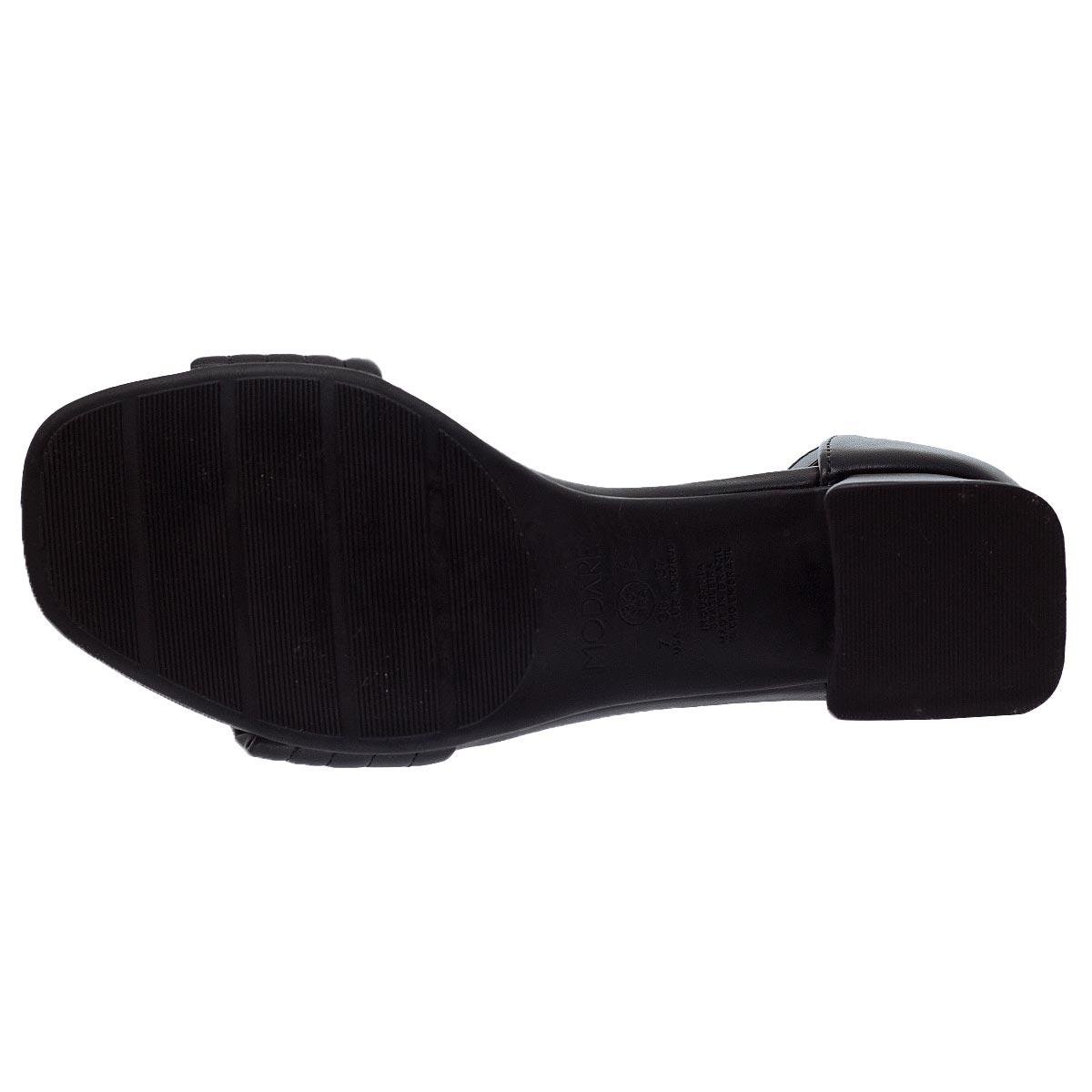 Sandália Salto Médio Feminina Moleca 7172.109 Preto Preto 4