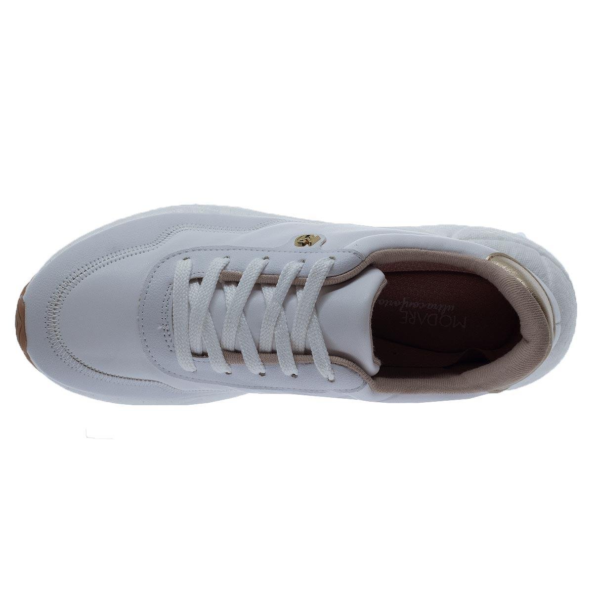 Tênis Casual Feminino Modare Ultraconforto 7395.100 Branco Branco 3