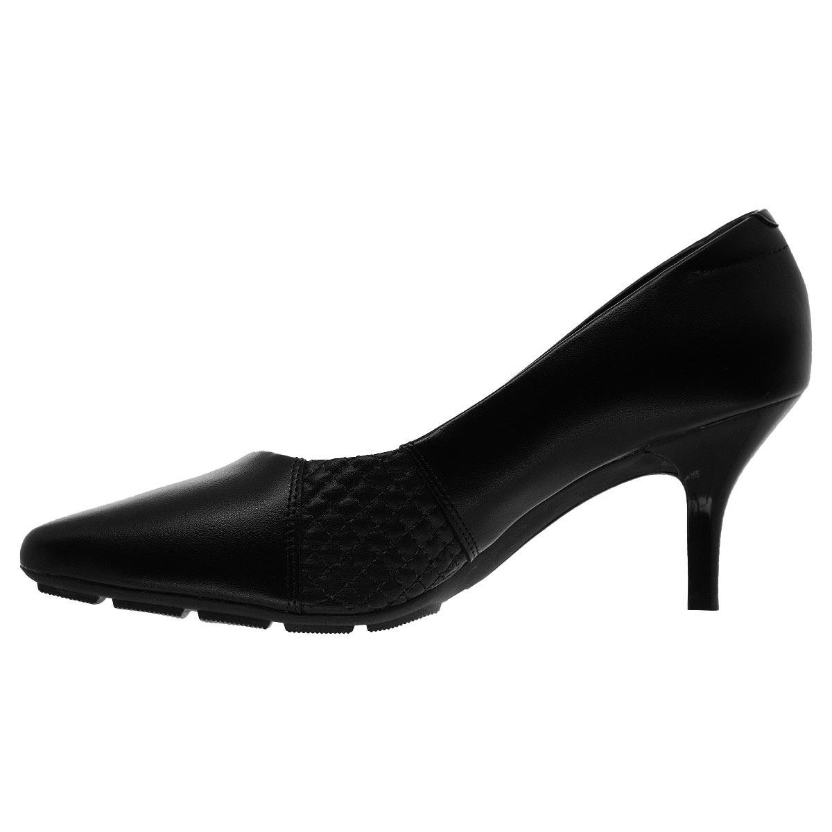 Scarpin Salto fino Feminino Modare Ultraconforto 7013.636 Preto Preto 2