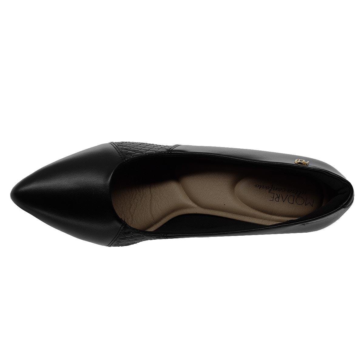 Scarpin Salto fino Feminino Modare Ultraconforto 7013.636 Preto Preto 3