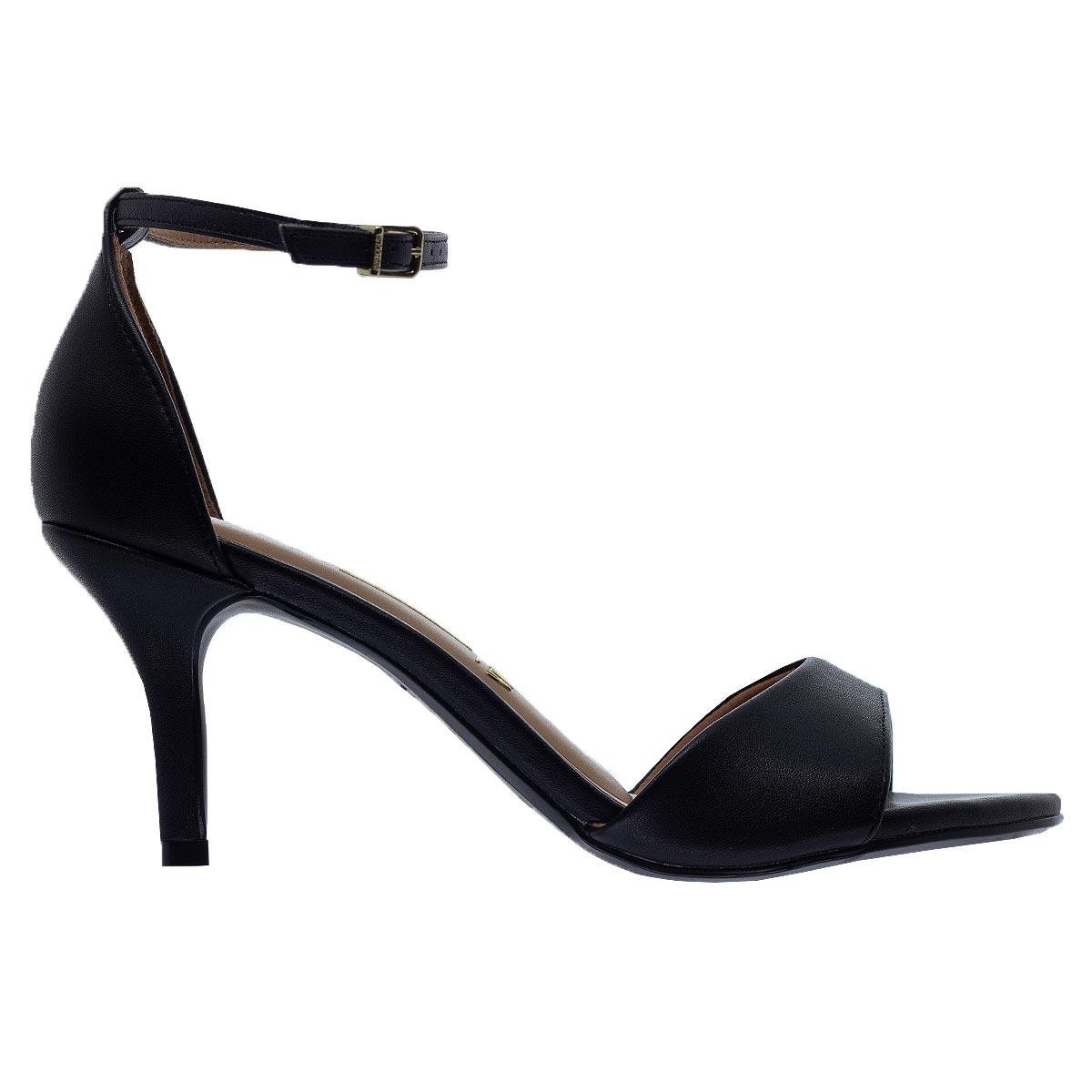 Sandália Salto Fino Feminina Vizzano Preta Preto