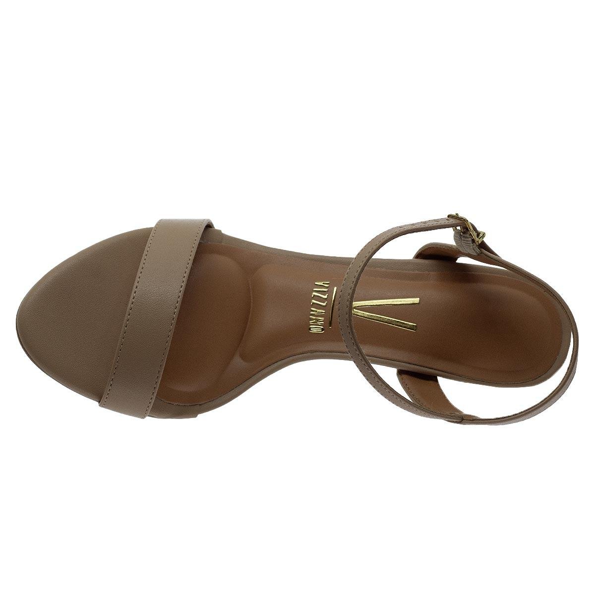 Sandália Salto Fino Feminina Vizzano 6524.102 Bege Bege 3