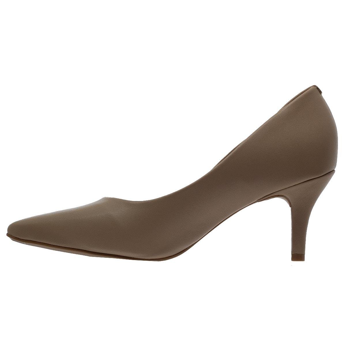 Scarpin Salto Médio Feminina Vizzano 1185.702 Bege Bege 2
