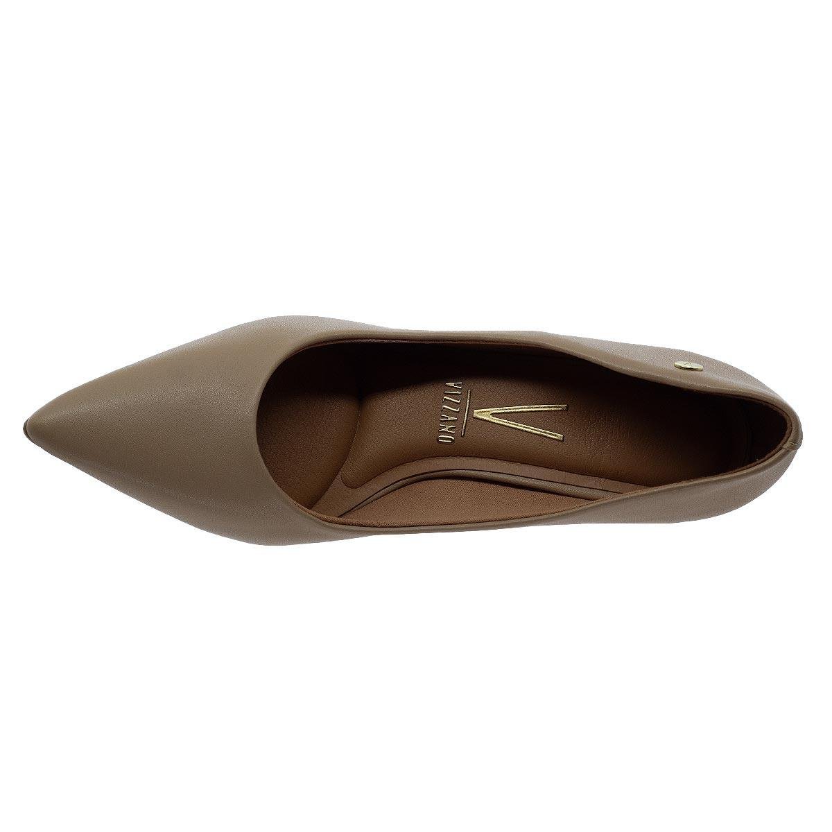 Scarpin Salto Médio Feminina Vizzano 1185.702 Bege Bege 3