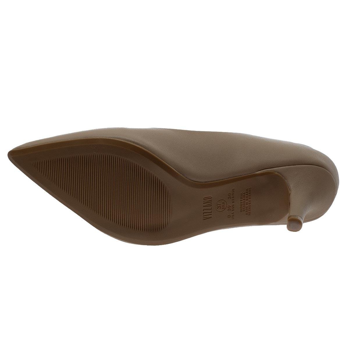 Scarpin Salto Médio Feminina Vizzano 1185.702 Bege Bege 4