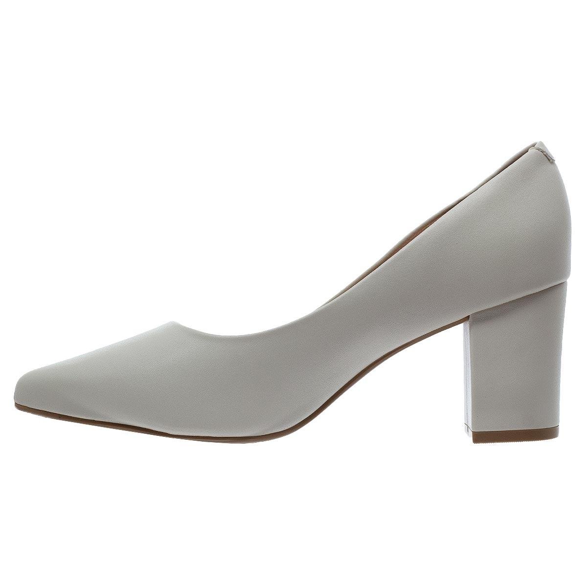Sapato Scarpin Salto Médio Feminino Vizzano 1290.500 Offwhite Off White 2