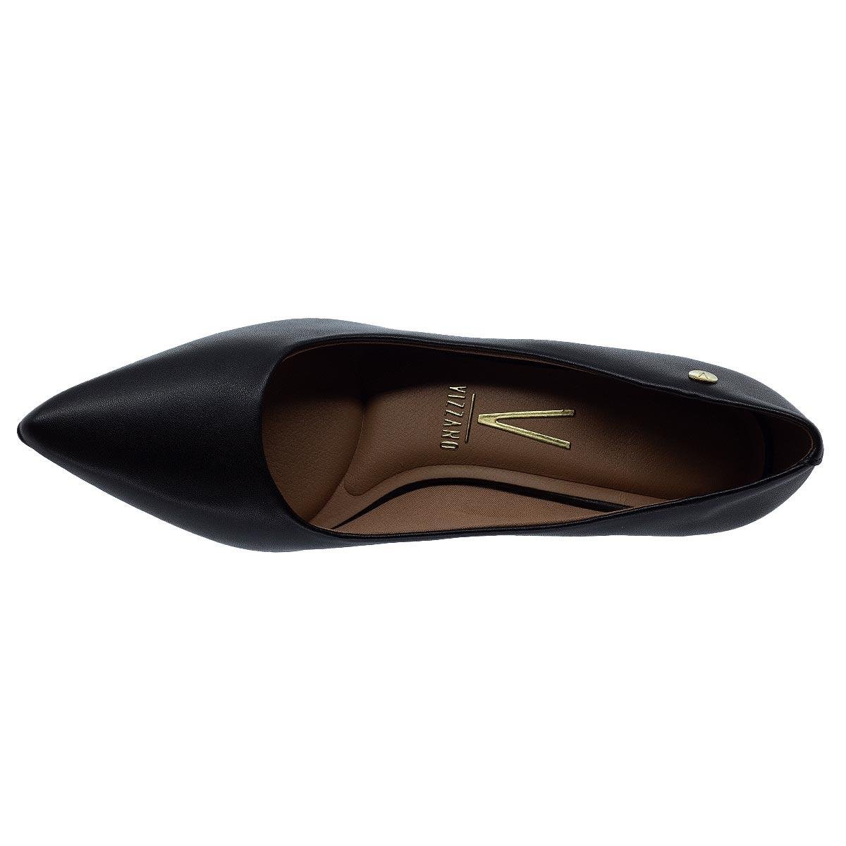 Scarpin Salto Médio Feminino Vizzano 1185.702 Preto Preto 3