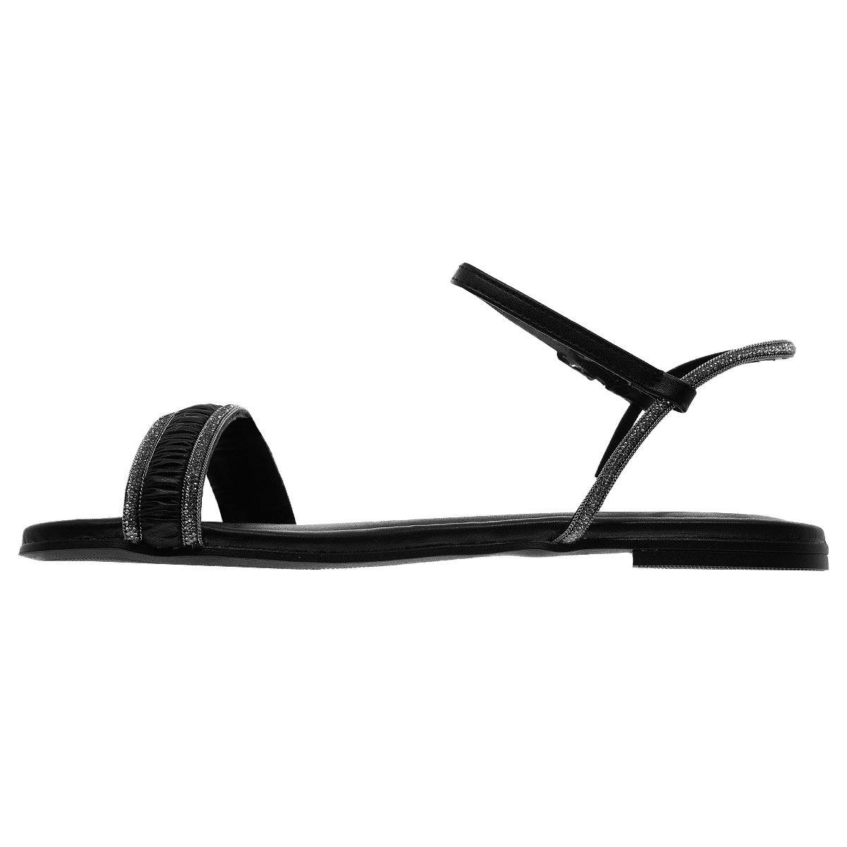 Sandália Rasteira Feminino Vizzano 6235.1702 Preto Preto 2