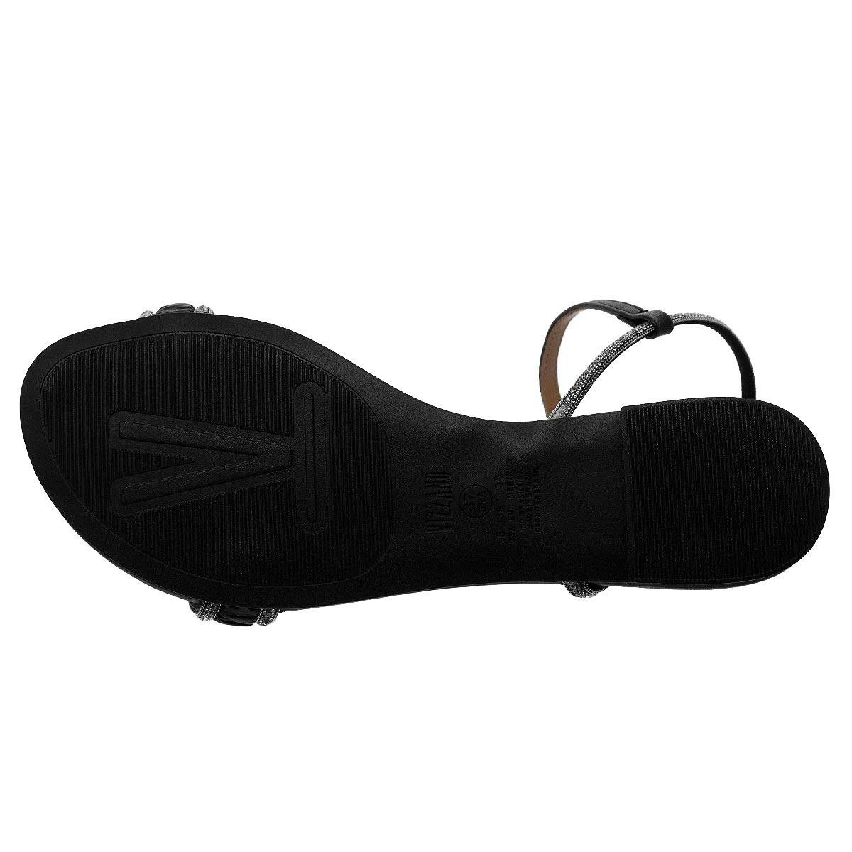 Sandália Rasteira Feminino Vizzano 6235.1702 Preto Preto 4