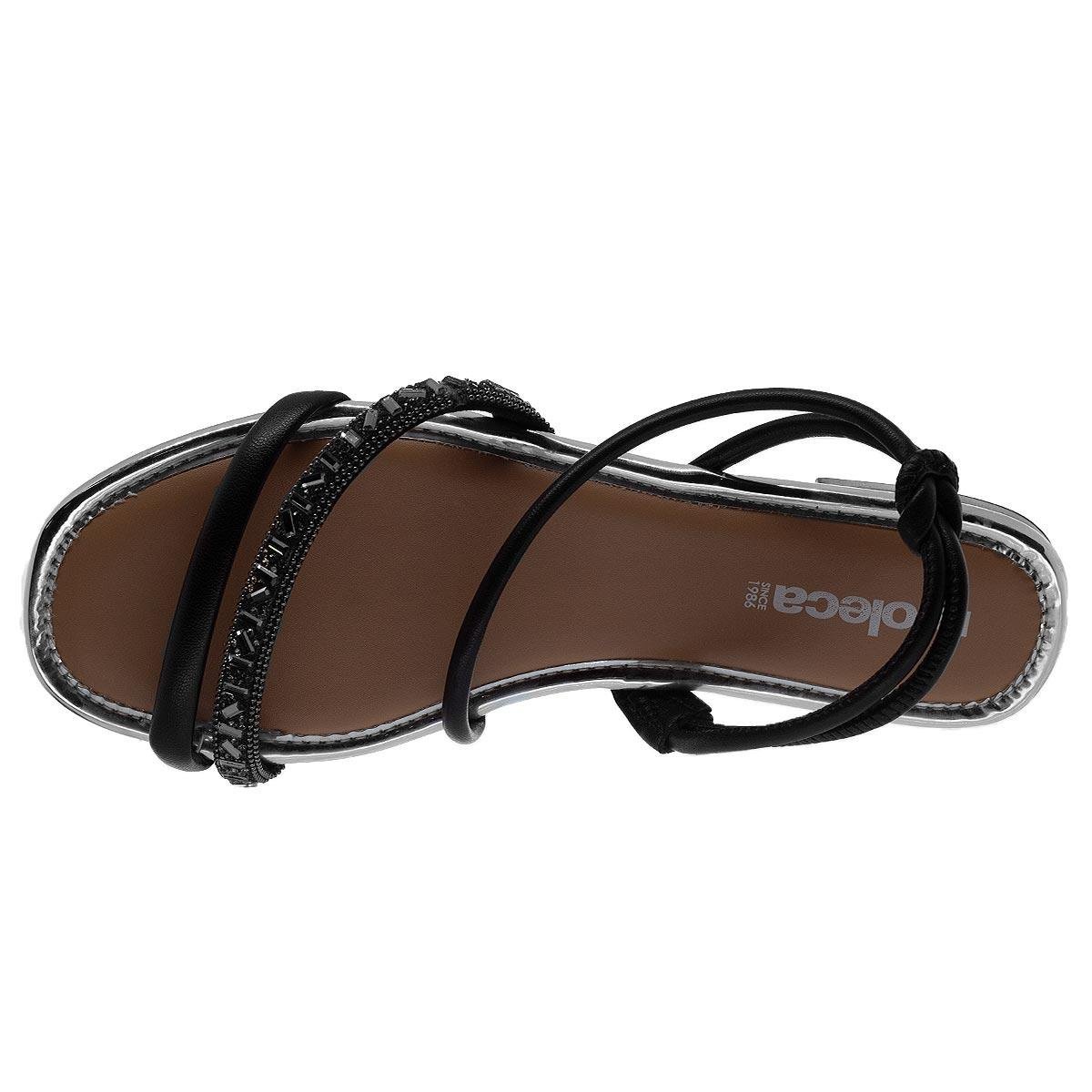 Sandália Rasteira Feminina Moleca 5435.543 Preta Preto 3