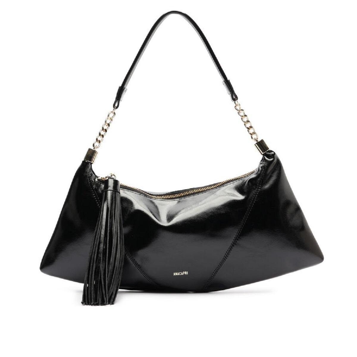 Bolsa De Mão Média Feminina Anacapri Preta Preto 1