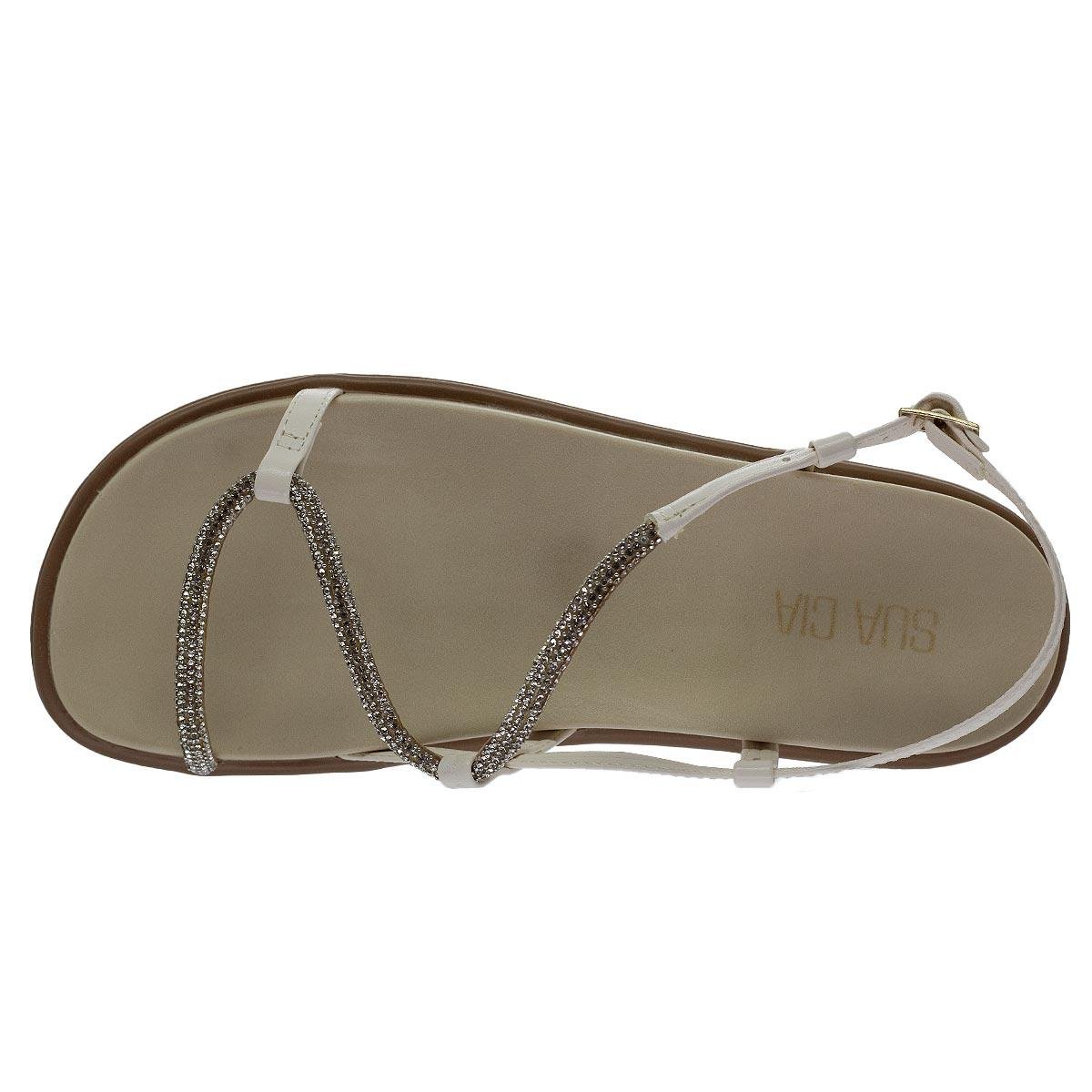 Sandália Papete Feminina Sua Cia 8286.14582 Offwhite Marfim 3