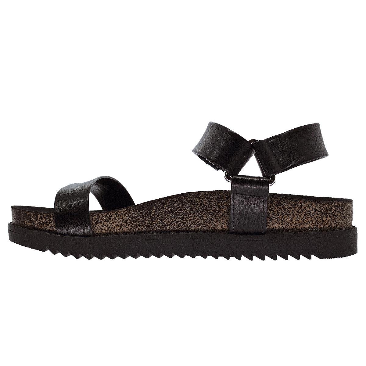 Sandália Papete Feminina Moleca 5500.101 Preto Preto 2