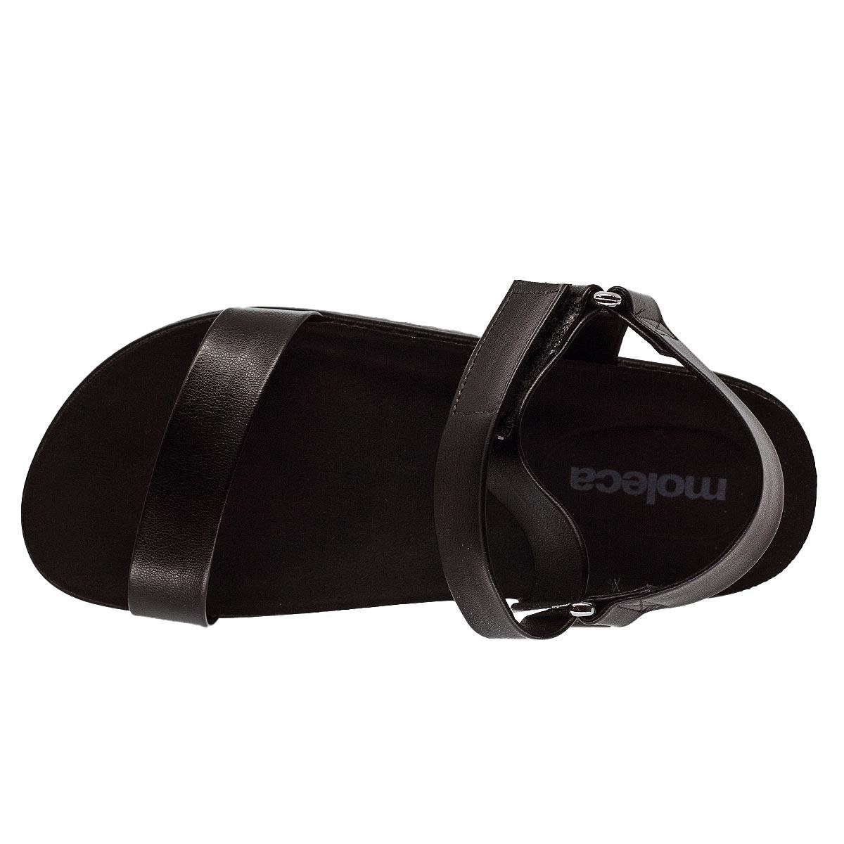Sandália Papete Feminina Moleca 5500.101 Preto Preto 3