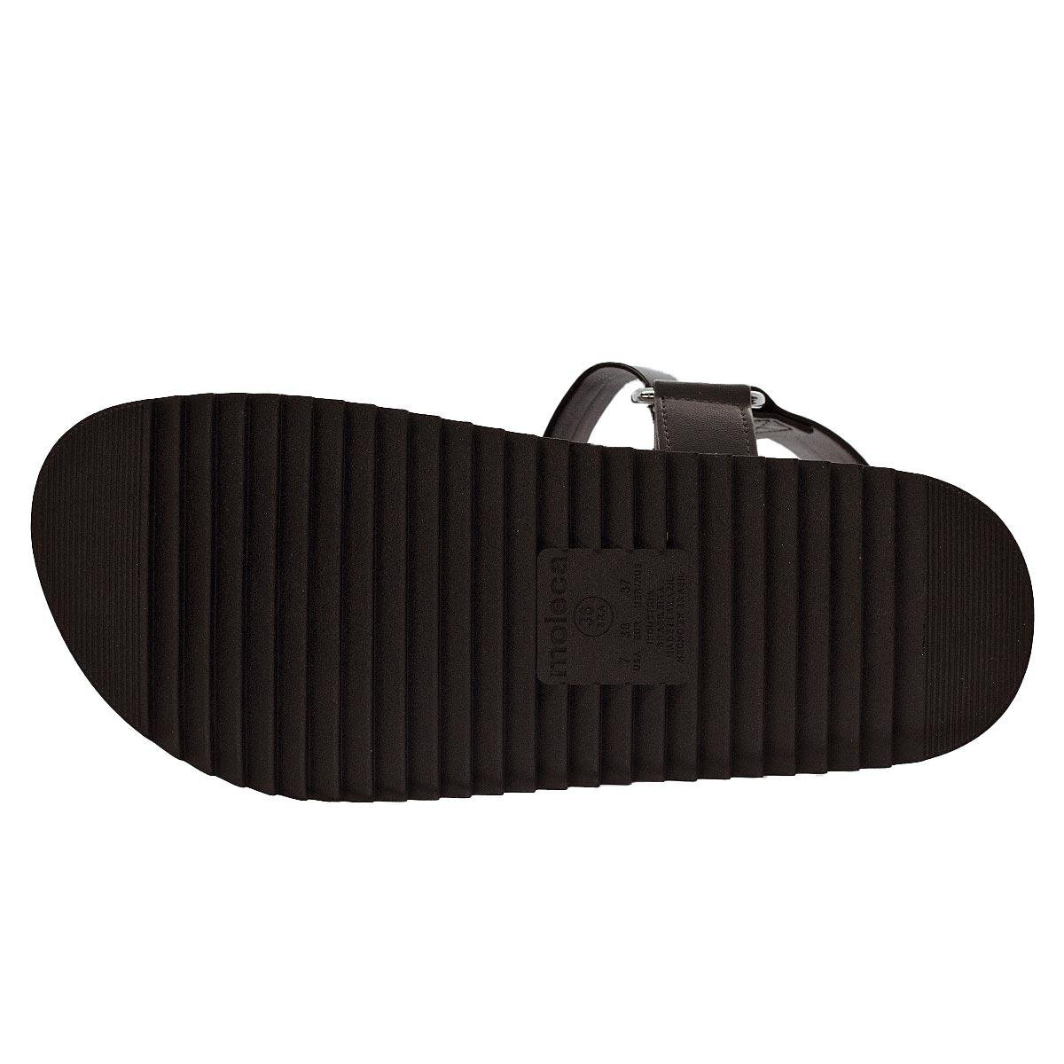 Sandália Papete Feminina Moleca 5500.101 Preto Preto 4