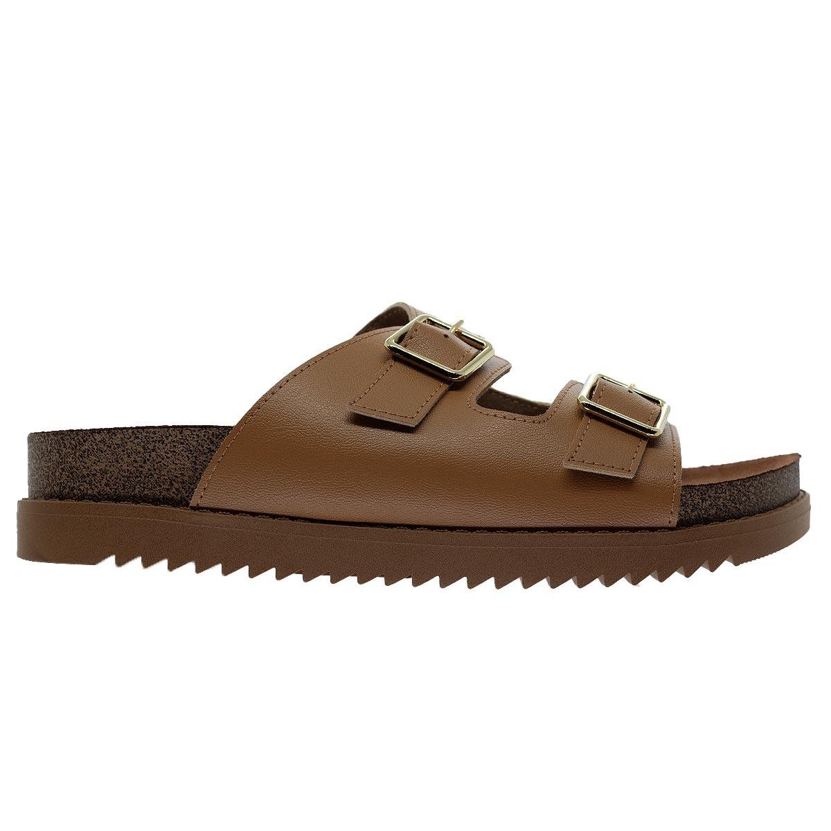 Tamanco Papete Feminina Moleca 5500.105 Camel