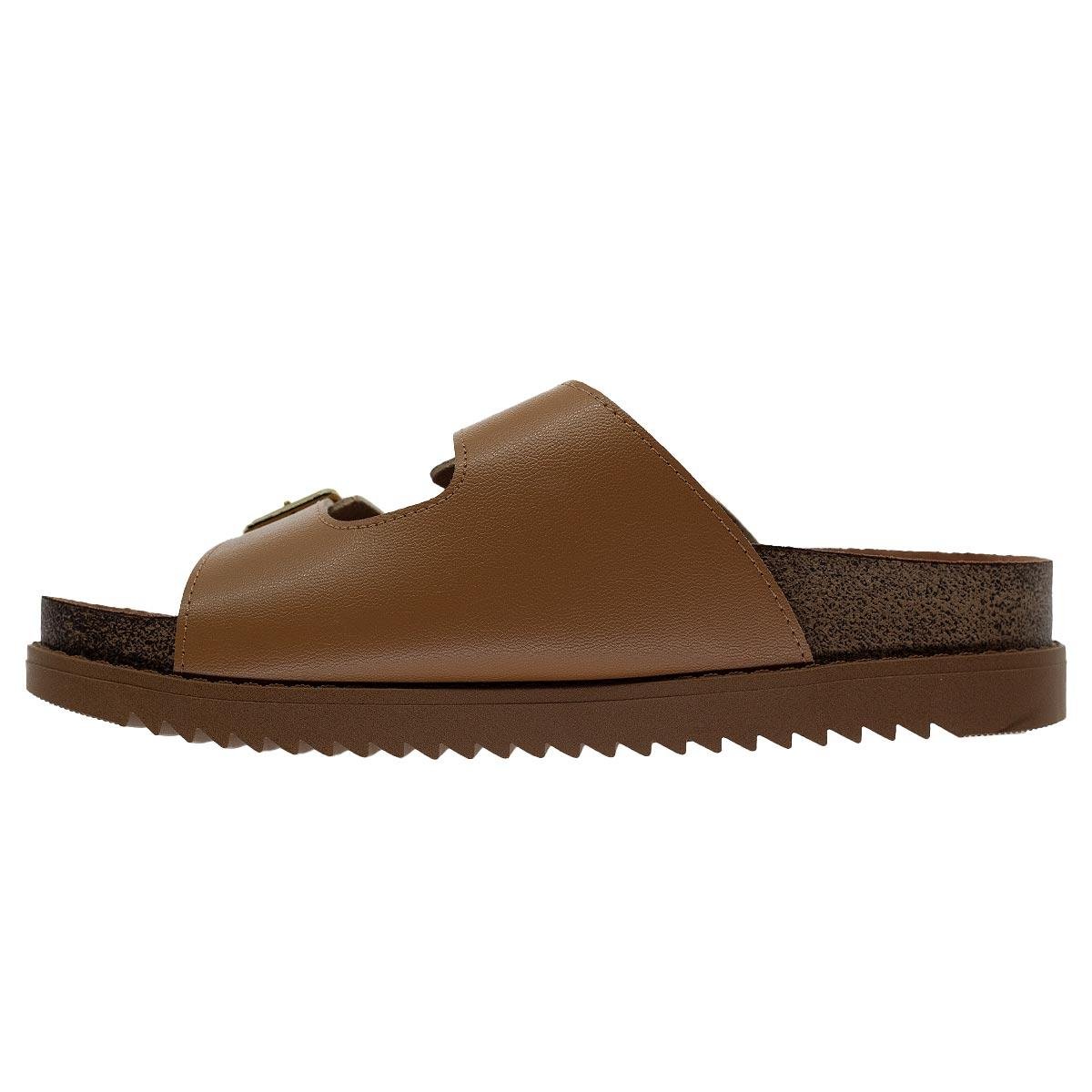 Tamanco Papete Feminina Moleca 5500.105 Camel Camel 2