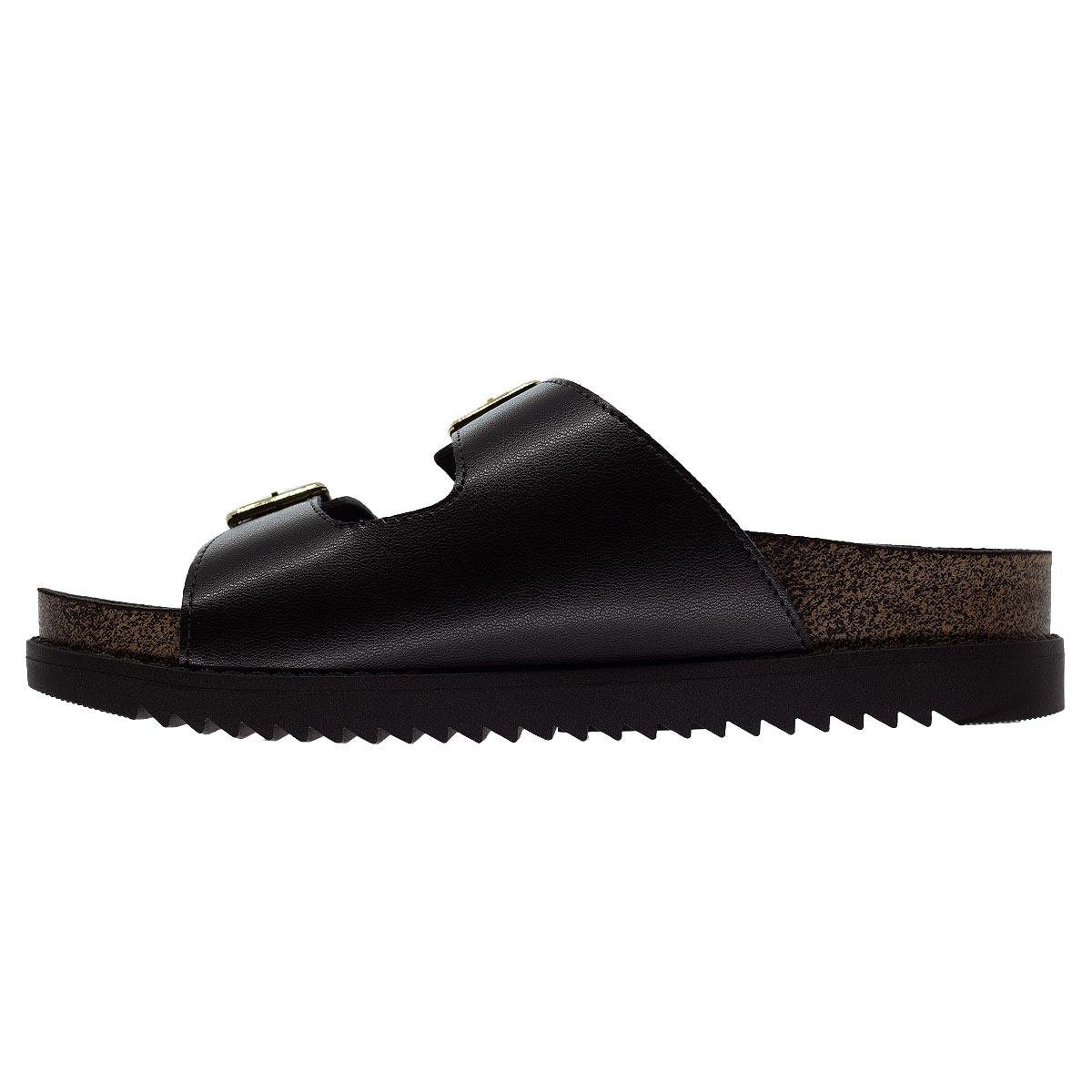 Tamanco Papete Feminina Moleca 5500.105 Preto Preto 2