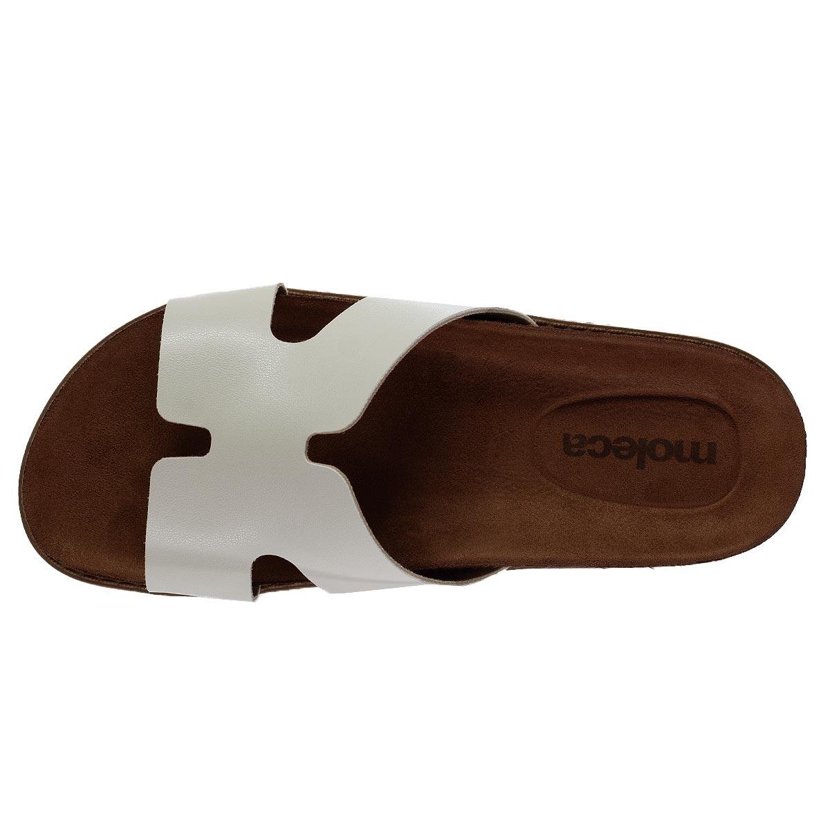 Tamanco Papete Feminina Moleca 5500.100 Offwhite Off White 3