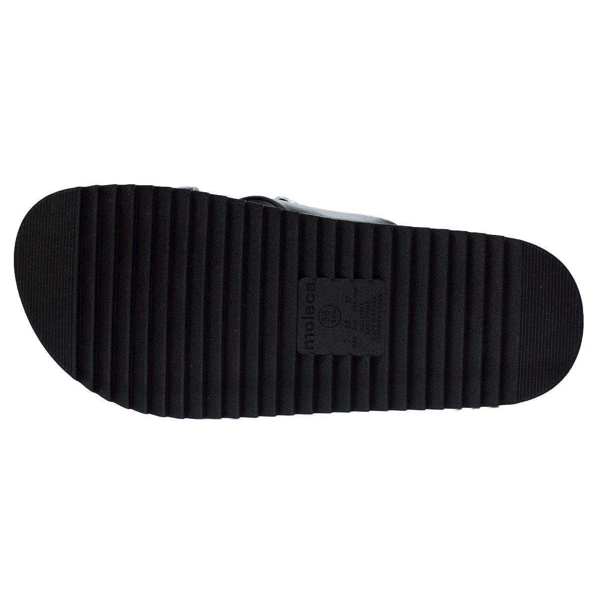 Tamanco Papete Feminino Moleca 5500.112 Preto Preto 4